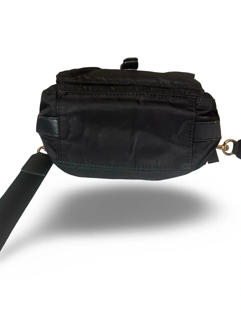 Tory Burch Black Nylon Crossbody with Gold Hardware